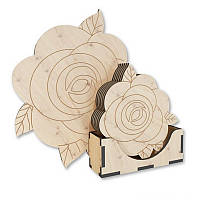 Набір-конструктор Fabrika Decoru, дерев'яні заготовки "троянди" для розпису і декупажу