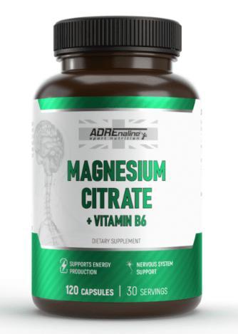 Магній Adrenaline Sport Nutrition Magnesium Citrate + B6 120 капсул, фото 1