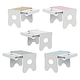 Стільчик в дитячу кімнату 55×37×33 дитячий зручний стілець для ігор, білий з деревом, фото 9