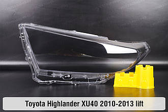 Скло фари Toyota Highlander XU40 (2010-2013) рест ліве