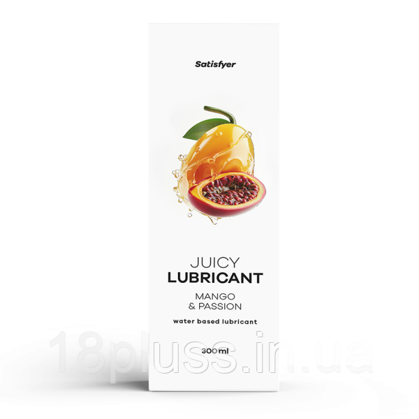 Лубрикант на водній основі з екзотичним ароматом манго та маракуї Satisfyer Juicy Lubricant Mango & Passion, 300 мл, фото 1