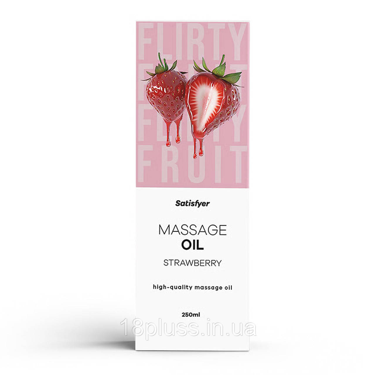 Масажна олійка з ароматом полуниці Satisfyer Massage Oil Strawberry, 250 мл, фото 1