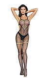 Сексуальний бодістокінг Softline 6779 Bodystocking, чорний S/L, фото 2