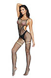 Сексуальний бодістокінг Softline 6779 Bodystocking, чорний S/L, фото 3