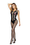 Сексуальний бодістокінг Softline 6814 Bodystocking, чорний S/L, фото 4