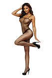Сексуальний бодістокінг Softline 6145 Bodystocking, чорний S/L, фото 3