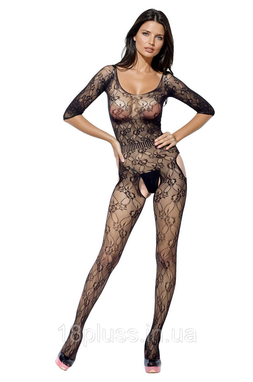 Сексуальний бодістокінг Softline 6032 Bodystocking, чорний S/L, фото 1