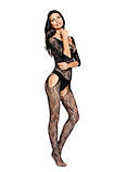 Сексуальний бодістокінг Softline 6032 Bodystocking, чорний S/L, фото 3