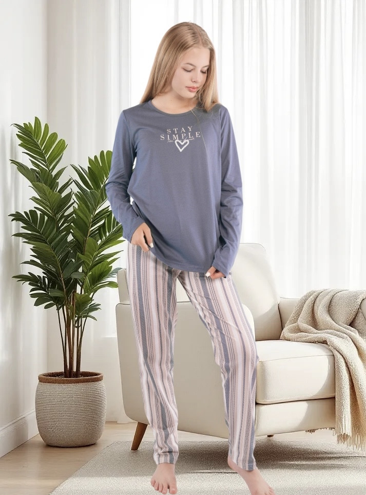 Піжама молодіжна з довгими штанами. Vienetta, фото 1
