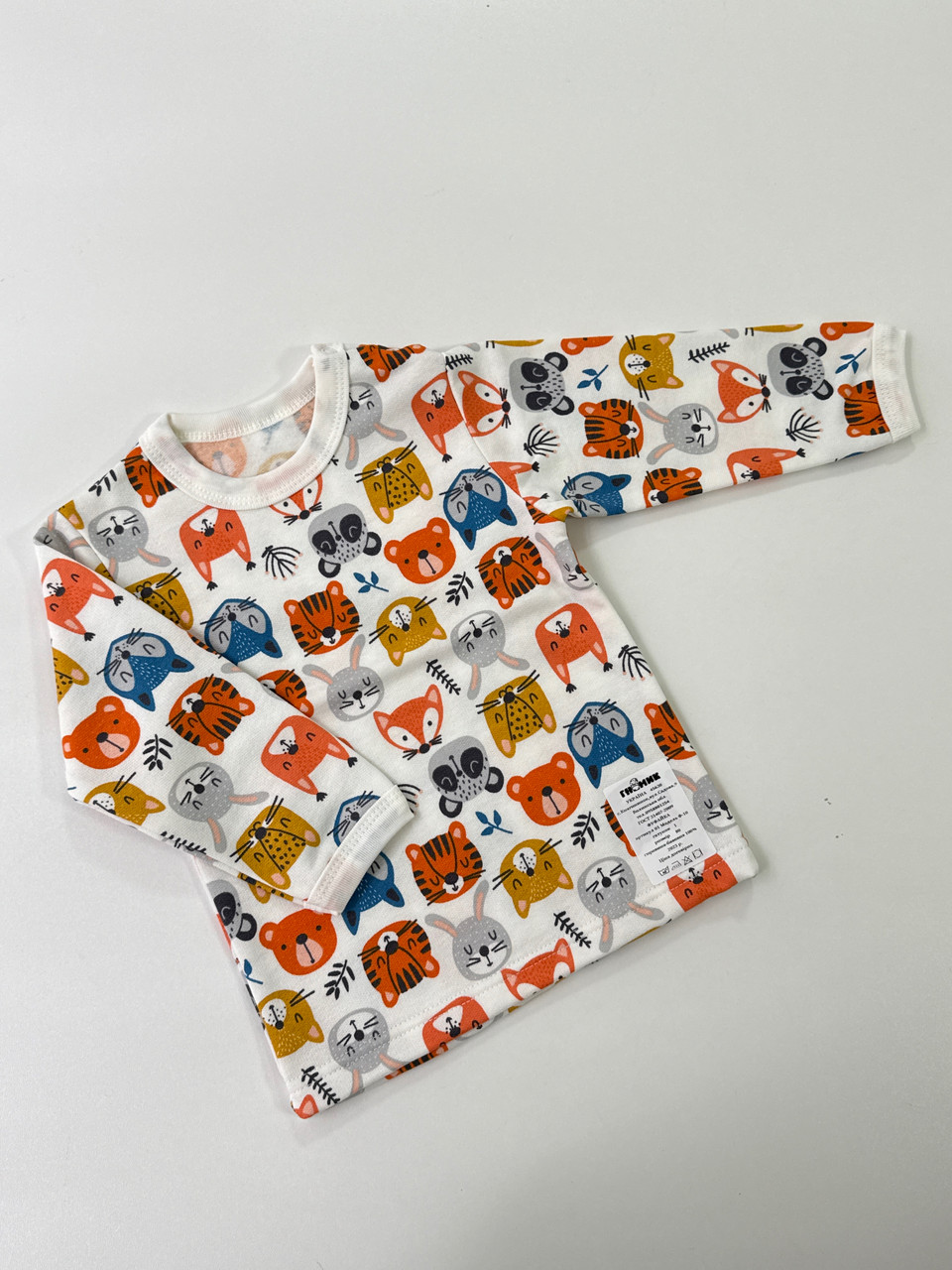 Кофточка із застібкою на плечі, в тканині футер (байка), 80 розмір, фото 1