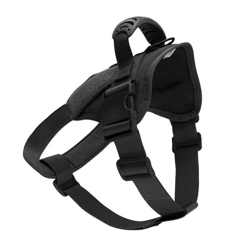 Шлея для собак Harness, тактичний жилет з ручкою S (50-65 см), Чорний, фото 1