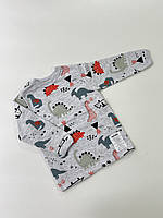 Кофточка із застібкою на плечі, в тканині футер (байка), 86 розмір