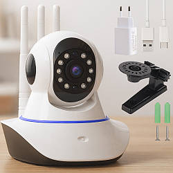 Бездротова WiFi камера відеоспостереження поворотна I-100AG / Камера з трьома антенами 2,4 та 5 ГГц