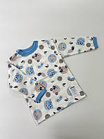 Кофточка із застібкою на плечі, в тканині футер (байка), 86 розмір