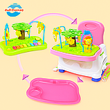 Дитячий стіл для годування музичний ігровий стільчик-стіл 2в1 на колеса, фото 4