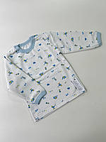 Кофточка із застібкою на плечі, в тканині футер (байка), 86 розмір