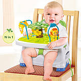 Дитячий стіл для годування музичний ігровий стільчик-стіл 2в1 на колеса, фото 3