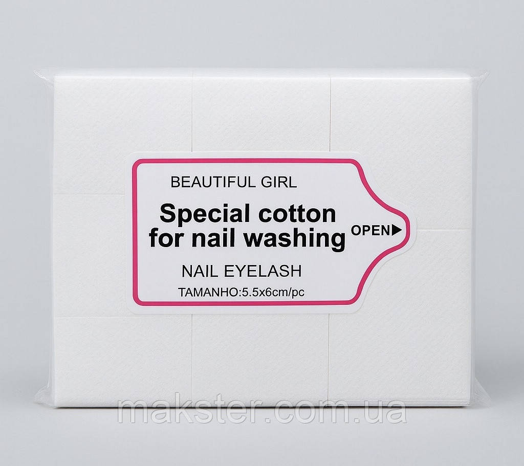 Безворсові серветки для нігтів і вій 1000 шт (5,5х6 см)