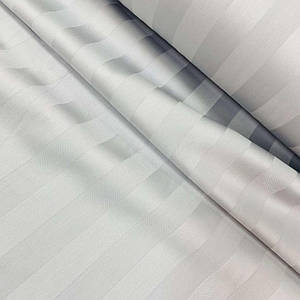 Страйп-сатин світло-сірий (смужка 3 см) 100% бавовна (ТУРЦІЯ шир. 2,4 м) (SAT-ST-FR-36)