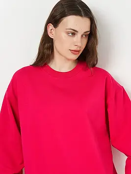 Жіночий світшот оверсайз Малина UNI (р.46-52)