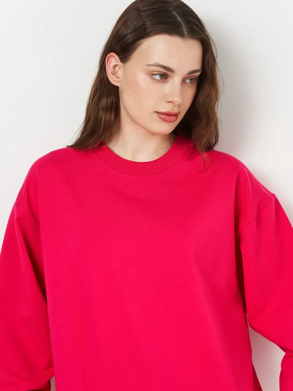 Жіночий світшот оверсайз Малина UNI (р.46-52), фото 1