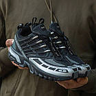 Кросівки чоловічі Salomon ACS PRO Advanced Black Silver Саломон чорно-сріблясті весняні осінні, фото 5