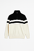 Светр жіночий з коміром на блискавці Matte чорний з білим (B09), фото 3