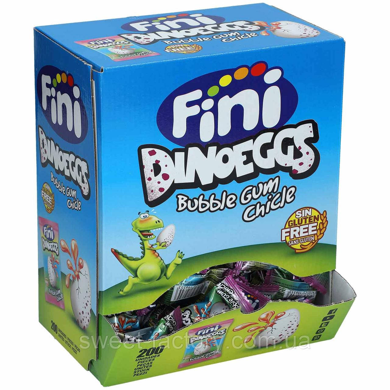 Жуйки Fini Dino Eggs Bubble Gum 200s, фото 1