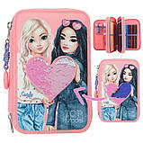 TOP Model потрійний пенал з двосторонніми блискітками 12950, фото 2