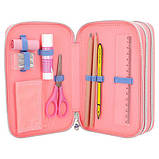 TOP Model потрійний пенал з двосторонніми блискітками 12950, фото 4