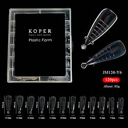 Верхні форми koper 120 шт/уп. для нарощування нігтів №6