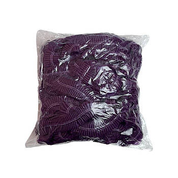 Шапочка тканева (спанбонд) нестерильна на подвійній резинці 100шт/уп колір фіолетовий