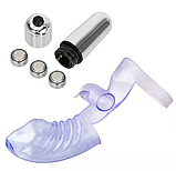 Насадка з вібрацією клітора на член, кільце ерекційне для фіксації мошонки, інтимні іграшки для сексу пар, фото 5