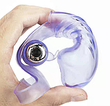 Насадка з вібрацією клітора на член, кільце ерекційне для фіксації мошонки, інтимні іграшки для сексу пар, фото 10