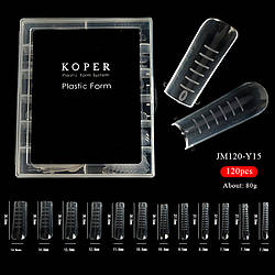 Верхні форми koper 120 шт/уп. для нарощування нігтів №15