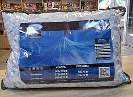 Подушка "Біо пух" 50*70 в стьобаному чохлі білого кольору