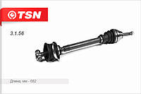 Півось приводна Renault Logan лівий у МБ. (пилок, хомути 2 шт., набивка без кільця ABS) 682 мм "Цитро"