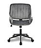 Офісне крісло стілець зі спинкою на колесах велюр JUST SIT TORES колір сірий, фото 8
