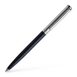 Ручка кулькова OttoHutt серії Design 01 Ballpoint Pen Frosted Blue Ruthenium, корпус синій, 941101