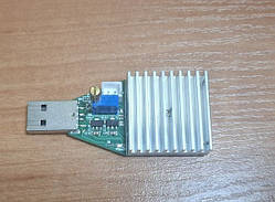 USB-навантаження 0,15-3,00А; 15 Вт; 3,7-13 В із регульованим потенціометром і радіатором