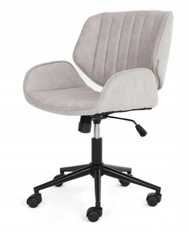 Офісне крісло стілець зі спинкою на колесах велюр JUST SIT TORES колір бежевий, фото 1