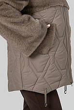 Красива світла жіноча шубка зі штучним хутром, фото 5