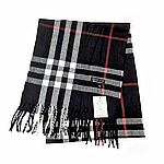 Шарф зимовий кашеміровий чоловічий Бонд чорний 170х35 см