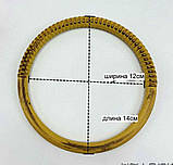 Ручки для сумки круглі бамбукові з різьбленням пари 37,5см, фото 2