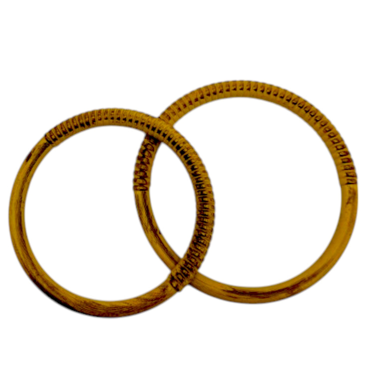 Ручки для сумки круглі бамбукові з різьбленням пари 37,5см, фото 1