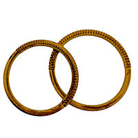 Ручки для сумки круглі бамбукові з різьбленням пари 37,5см