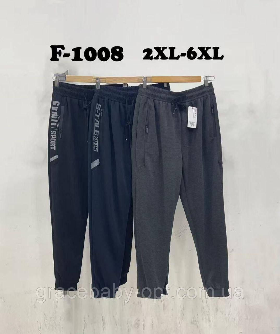Спортивні штани чоловічі оптом, 2XL-6XL рр, No Si-F1008, фото 1