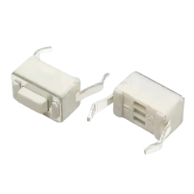 Кнопка тактова 3х6х4,3мм вертикальна біла