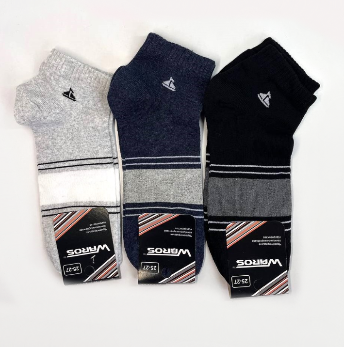 Шкарпетки чоловічі спортивні стрейч Кораблик 27-29 р. (12 пар!) (Демісезонні) Варос, фото 1