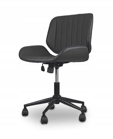 Офісне крісло стілець на колесах з екошкіри Just Sit Tores. Колір чорний, фото 1